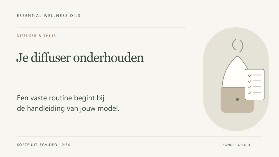 Geïllustreerde titelkaart: Je diffuser onderhouden