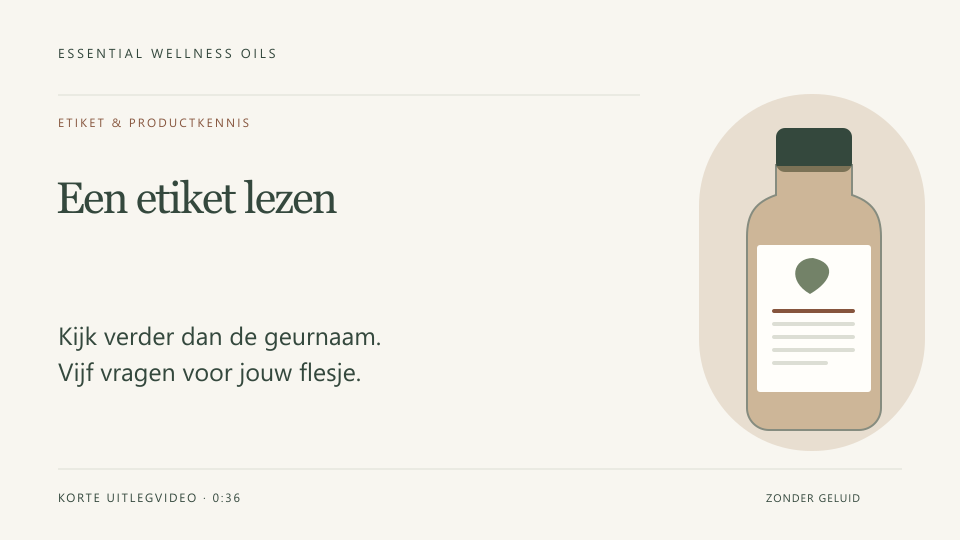 Geïllustreerde titelkaart: Een etiket lezen